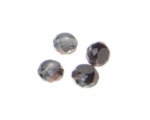 8 x 6mm Gray Luster Frosted Flat Round Crystal Bead 8 x 6mm Gray Luster Frosted Flat Round Crystal Bead