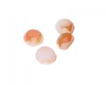 8 x 6mm Peach Half Rainbow Plated Frosted Flat Round Crystal 8 x 6mm Peach Half Rainbow Plated Frosted Flat Round Crystal