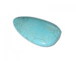 48 x 32mm Turquoise Drop Pendant, darker than in picture 48 x 32mm Turquoise Drop Pendant, darker than in picture