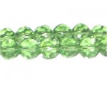 12mm Pale Green Faceted Round Glass Bead, 13" string 12mm Pale Green Faceted Round Glass Bead, 13" string