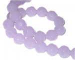 12mm Lilac Faceted Round Semi-Opaque Glass Bead, 13" string 12mm Lilac Faceted Round Semi-Opaque Glass Bead, 13" string