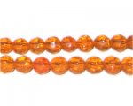 8mm Orange Faceted Round Glass Bead, 13" string 8mm Orange Faceted Round Glass Bead, 13" string