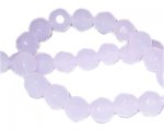 8mm Lilac Faceted Round Semi-Opaque Glass Bead, 13" string 8mm Lilac Faceted Round Semi-Opaque Glass Bead, 13" string