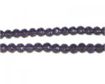 6mm Purple Faceted Round Glass Bead, 13" string 6mm Purple Faceted Round Glass Bead, 13" string