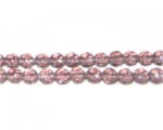 6mm Pale Mauve Faceted Round Glass Bead, 13" string 6mm Pale Mauve Faceted Round Glass Bead, 13" string