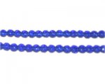 4mm Navy Faceted Round Glass Bead, 12" string 4mm Navy Faceted Round Glass Bead, 12" string