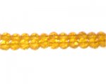6mm Orange Gold Faceted Round Glass Bead, 13" string 6mm Orange Gold Faceted Round Glass Bead, 13" string