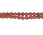 6mm Golden Brown Faceted Round Glass Bead, 13" string 6mm Golden Brown Faceted Round Glass Bead, 13" string