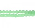 6mm Soft Green Faceted Round Semi-Opaque Glass Beads, 13" string 6mm Soft Green Faceted Round Semi-Opaque Glass Beads, 13" string
