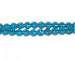 6mm Aqua Faceted Round Glass Beads, 13" string 6mm Aqua Faceted Round Glass Beads, 13" string