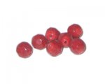 Approx. 1oz. x 10mm Deep Red Opaque Faceted Round Bead Approx. 1oz. x 10mm Deep Red Opaque Faceted Round Bead