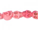 18mm Pink Dyed Turquoise Skull, approx. 34 beads 18mm Pink Dyed Turquoise Skull, approx. 34 beads