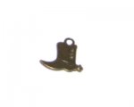14mm Bronze Boot Charm - 4 charms