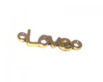 24 x 8mm Gold LOVE Pendant / Charm - 2 charms 24 x 8mm Gold LOVE Pendant / Charm - 2 charms
