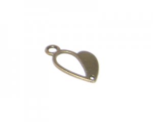 12 x 16mm Bronze Open Heart Metal Charm - 4 charms