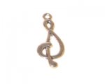 8 x 26mm Antique Silver Music Clef Pendant / Charm - 4 charms 8 x 26mm Antique Silver Music Clef Pendant / Charm - 4 charms