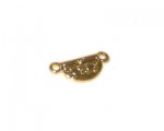 20 x 10mm Gold Semi-Circle Metal Pendant - 4 pendants 20 x 10mm Gold Semi-Circle Metal Pendant - 4 pendants