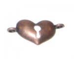 36 x 20mm Copper Heart Link - 2 links 36 x 20mm Copper Heart Link - 2 links