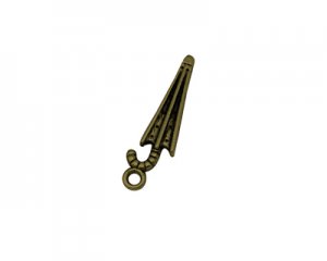 6 x 18mm Bronze Closed Umbrella Charm - 4 charms