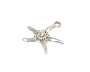 20 x 22mm Silver Starfish Charm - 2 charms, fits 1mm rhinestone
