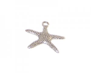 18mm Silver Starfish Charm - 3 charms