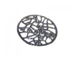 36mm Black Round Pendant, fits 2mm rhinestone 36mm Black Round Pendant, fits 2mm rhinestone