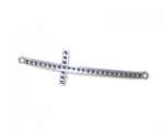 14 x 52mm Silver Curved Cross Link, fits 1mm rhinestone 14 x 52mm Silver Curved Cross Link, fits 1mm rhinestone