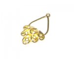22 x 42mm Gold Drop Pendant, fits 2mm rhinestone 22 x 42mm Gold Drop Pendant, fits 2mm rhinestone