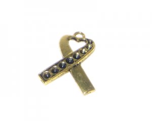 18 x 26mm Antique Gold Cancer Pendant, fits 2mm rhinestone