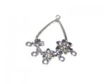 32 x 44mm Silver Chandelier, fits 2 and 3mm rhinestone 32 x 44mm Silver Chandelier, fits 2 and 3mm rhinestone