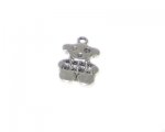 12 x 18mm Silver TeddyBear Charm - 4 charms, fits 2mm rhinestone 12 x 18mm Silver TeddyBear Charm - 4 charms, fits 2mm rhinestone