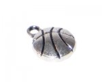 10 x 14mm Silver Basketball Charm - 4 charms 10 x 14mm Silver Basketball Charm - 4 charms