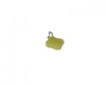 14mm Olive Jade Flower Gemstone Pendant with bail 14mm Olive Jade Flower Gemstone Pendant with bail