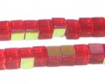 6 -10mm Random Color Faceted Glass Cube Bead String 6 -10mm Random Color Faceted Glass Cube Bead String