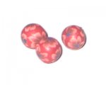 14mm Red Floral Millefiori Clay Art Bead, 10 beads 14mm Red Floral Millefiori Clay Art Bead, 10 beads