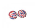 16mm Union Jack Polymer Clay Bead, 10 beads 16mm Union Jack Polymer Clay Bead, 10 beads