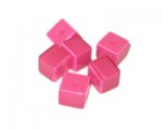 8mm Dark Fuchsia Striped Polyresin Cube Bead, approx. 43 beads 8mm Dark Fuchsia Striped Polyresin Cube Bead, approx. 43 beads