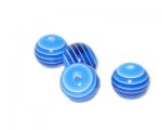 12mm Blue Striped Polyresin Bead, approx. 24 beads 12mm Blue Striped Polyresin Bead, approx. 24 beads