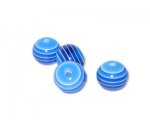 10mm Blue Striped Polyresin Bead, approx. 35 beads 10mm Blue Striped Polyresin Bead, approx. 35 beads