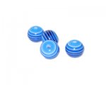 8mm Blue Striped Polyresin Bead, approx. 42 beads 8mm Blue Striped Polyresin Bead, approx. 42 beads