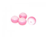8mm Pink Striped Polyresin Bead, approx. 42 beads 8mm Pink Striped Polyresin Bead, approx. 42 beads