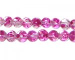 8mm Geranium Spray Glass Beads, approx. 52 beads 8mm Geranium Spray Glass Beads, approx. 52 beads