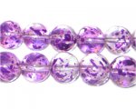 12mm Lavender Spray Glass Beads, approx. 18 beads 12mm Lavender Spray Glass Beads, approx. 18 beads