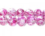 12mm Geranium Spray Glass Bead, approx. 18 beads 12mm Geranium Spray Glass Bead, approx. 18 beads