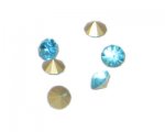 4mm Aqua pointed-back Rhinestone - 15 rhinestones 4mm Aqua pointed-back Rhinestone - 15 rhinestones