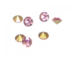 4mm Pink pointed-back Rhinestone - 15 rhinestones 4mm Pink pointed-back Rhinestone - 15 rhinestones