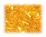 7 x 2mm Apricot Silver-Lined Bugle Bead, 1 oz. bag 7 x 2mm Apricot Silver-Lined Bugle Bead, 1 oz. bag