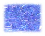7 x 2mm Blue Luster Bugle Bead, 1 oz. bag 7 x 2mm Blue Luster Bugle Bead, 1 oz. bag