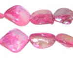 14 - 21mm Deep Fuchsia Irregular Diamond Natural Shell Bead 14 - 21mm Deep Fuchsia Irregular Diamond Natural Shell Bead