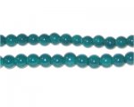 6mm Teal Team and School Glass Bead, approx. 73 beads 6mm Teal Team and School Glass Bead, approx. 73 beads